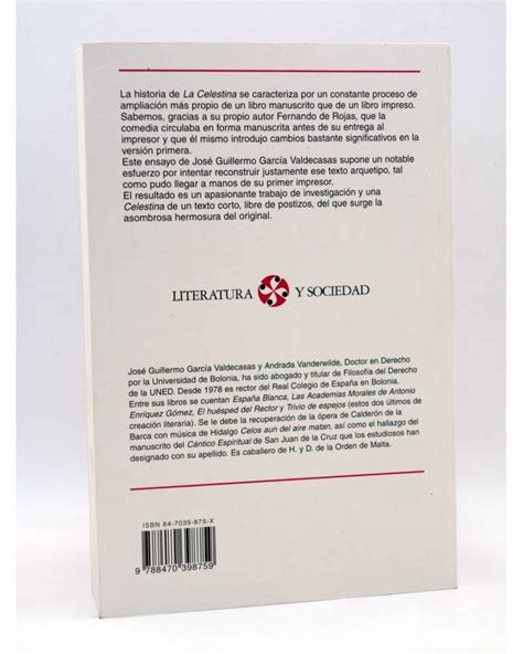 LITERATURA Y SOCIEDAD 68 LA ADULTERACIÓN DE LA CELESTINA José