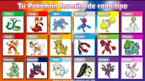 Os gusta mis pokemons favoritos de cada tipo Pokémon En Español Amino