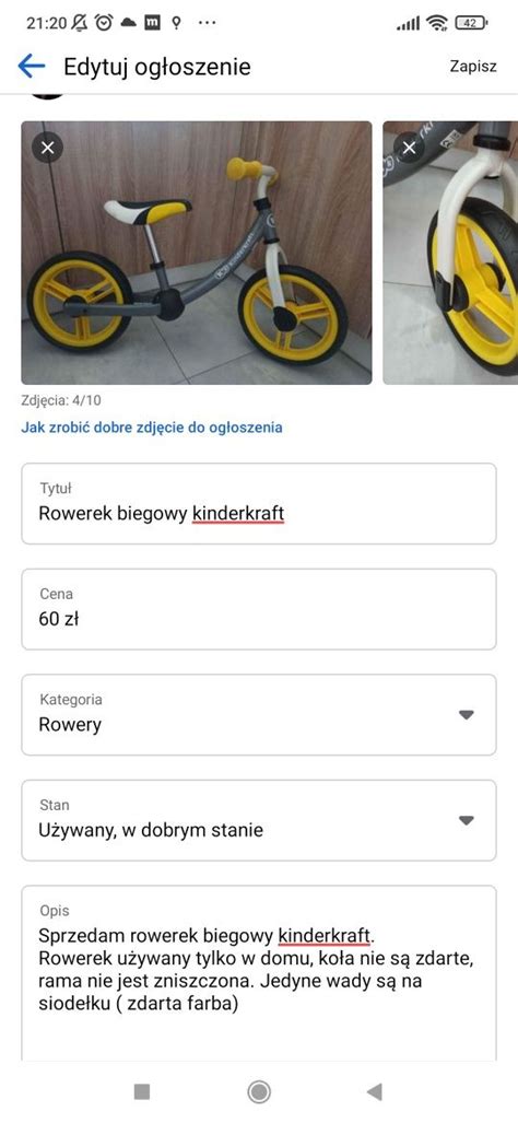 Rowerek Biegowy Kinderkraft Warszawa Praga P Noc Olx Pl