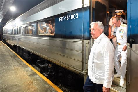 Realiza Amlo Primer Recorrido De Supervisión A Bordo Del Ferrocarril Del Istmo De Tehuantepec