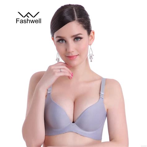 New Fashion Lady Solid Bras Women Push Up Bra Deep V Sexy Brassiere