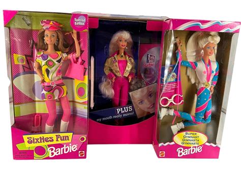 Lot 3 Special Edition And Deluxe Set Barbies Super Gymnast