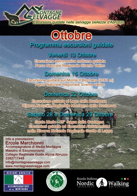 Programma Escursioni Guidate Di Ottobre