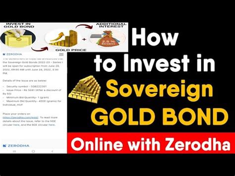 How To Invest In Sovereign Gold Bond Online With Zerodha