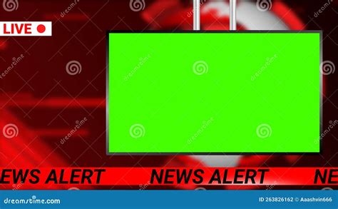 Live, Breaking, Report and News Background with Green Screen Television ...