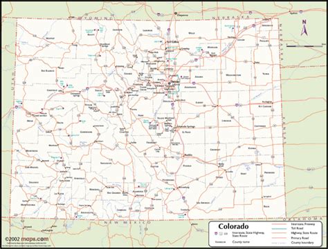 Colorado State Map Printable