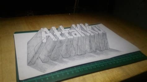 Cara Membuat Tulisan 3d Sederhana Dengan Pensil How To Make 3d Lettering Youtube