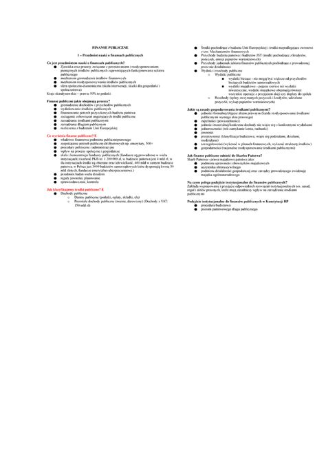 Finanse Notatki To Jest Test Z Egzaminu Rachunkowo I Dokumentacja