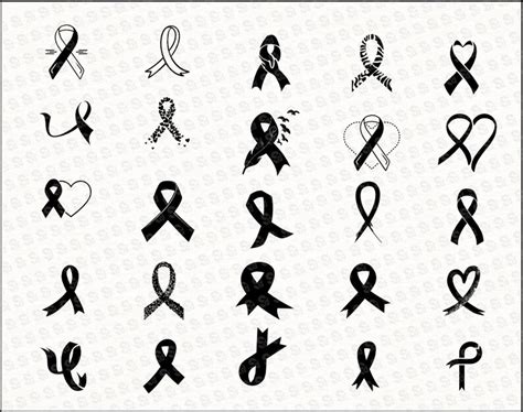 Awareness Ribbon Svg Bundle Sublimation Cricut Silhouette Etsy