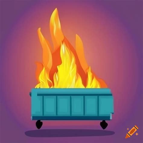 Vector Illustration Of A Dumpster Fire On Craiyon