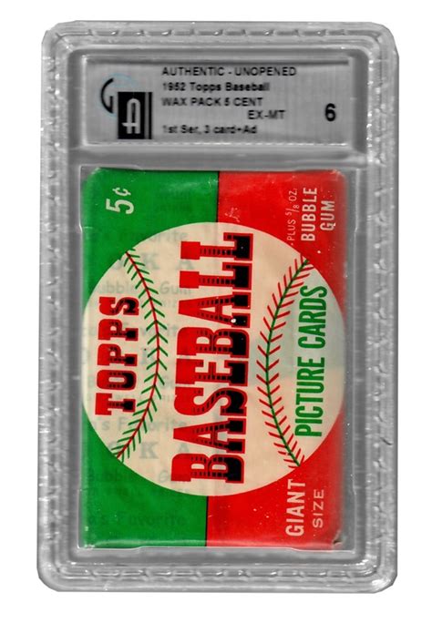 Lot Detail Topps Baseball First Series Unopened Wax Pack Ga