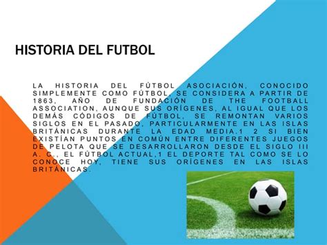 Historia Del Futbol Ppt