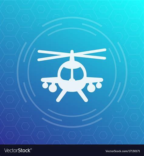 Combat Helicopter Icon Pictogram Royalty Free Vector Image