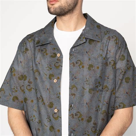 Aloha Shirt Flora Sketches Naked Famous Denim