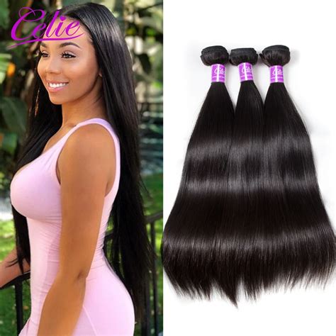 Celie Hair Straight Brazilian Hair Weave Bundles 10 30 Inch Brazilian Virgin Hair Bundle Deals