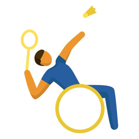 Diseño Png Y Svg De Pictograma De Deporte Paralímpico Para Bádminton