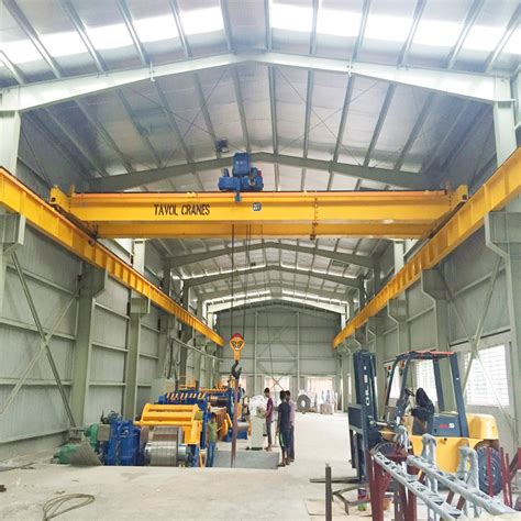 China Indoor Industrial Double Girder Overhead Crane 3 50 Ton China