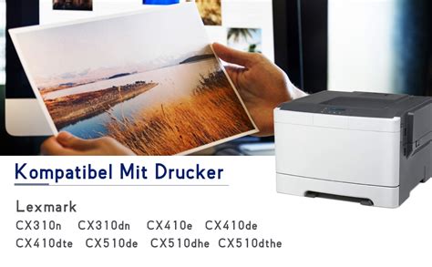 OINKWERE Kompatibel CX310 Toner für Lexmark CX310n CX310dn CX410e