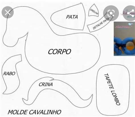 Cavalo Em Feltro Diy Molde Gr Tis Para Imprimir Feltro E Moldes