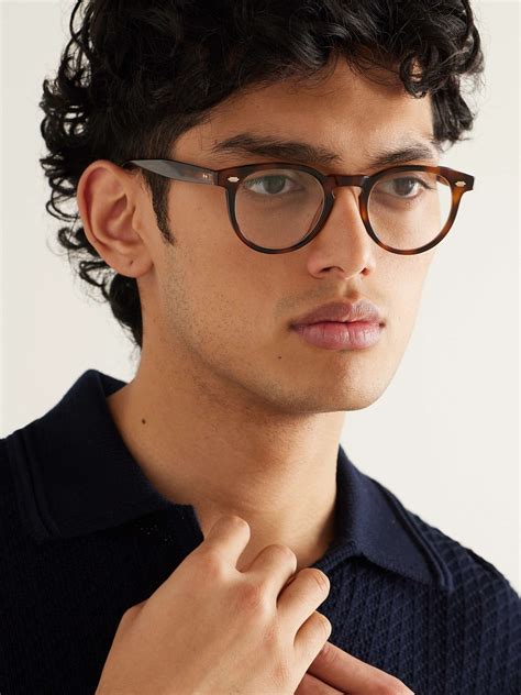 Garrett Leight California Optical Hercules Round Frame Tortoiseshell Acetate Optical Glasses For