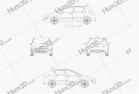 Peugeot 308 2014 Blueprint