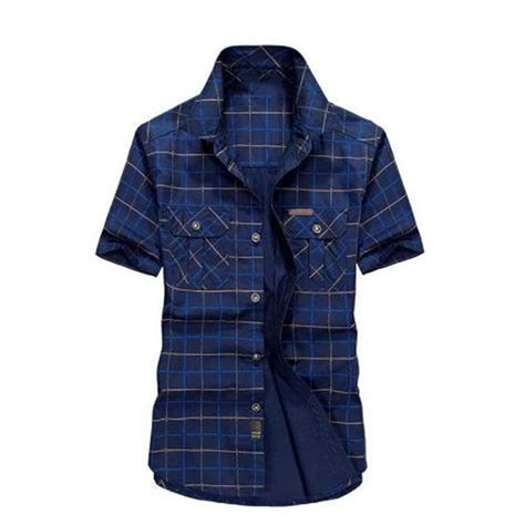 Plus Size Plaid Shirt M 5XL Summer New Short Sleeved Cotton Men S