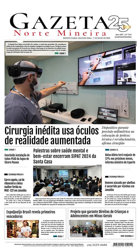 Jornal DiÁrio 1 De Julho De 2024 EdiÇÃo Rede Gazeta De Comunicação