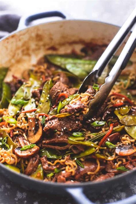 Quick And Easy Beef Noodle Stir Fry Creme De La Crumb