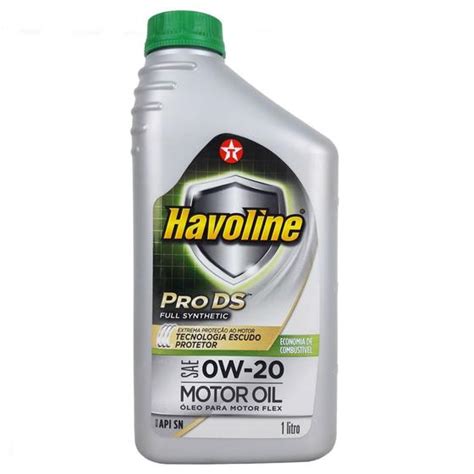 Óleo Lubrificante do Motor Texaco Havoline Pro DS 0W20 API SN 100