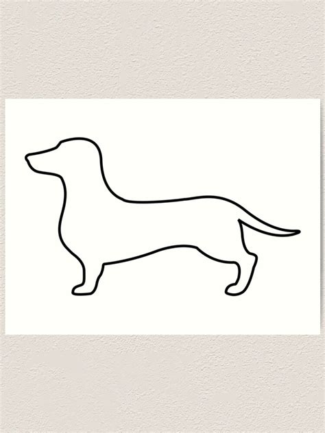 "Dachshund, Wiener Dog Silhouette" Art Print for Sale by Ashleylcoop ...