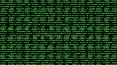 Matriz De C Digo Binario Verde Sobre Fondo Negro Almacen De Video