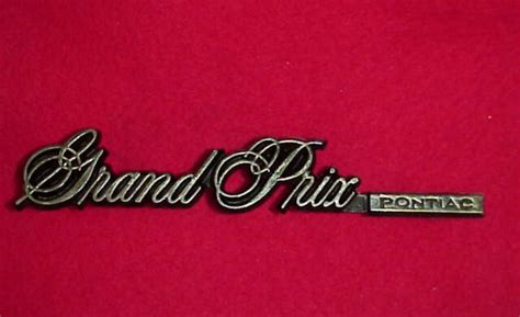 Nos Pontiac Grand Prix Script Trunk Emblem Oem Gm Part 10007788 For