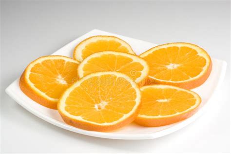 The Cut Orange On A Plate Stock Photo Image Of Dish Healthy 4578168