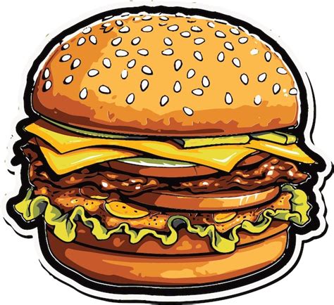 Premium Vector Vector Burgers Artistic Compilation Burger Vector Graphics Compilation