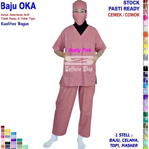 Jual Promo Scrub Perawat Baju Oka Baju Perawat Lengan Pendek