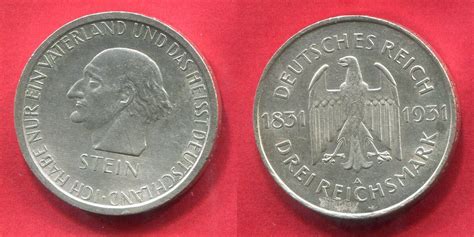 Weimarer Republik Deutsches Reich Mark Silber A Todestag