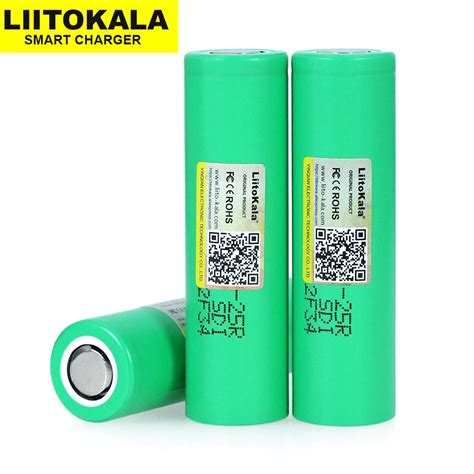 8PCS Liitokala 18650 2500mah INR18650 25R 20A Discharge Lithium