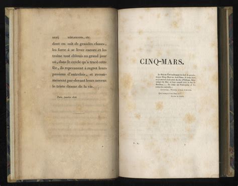 Cinq Mars Ou Une Conjuration Sous Louis XIII Tome Premier Tome