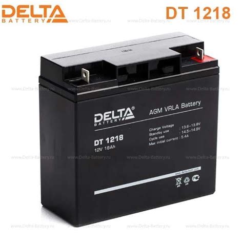 Аккумулятор Delta DT 1218 (12V / 18Ah) со склада в Москве, СПб и ...