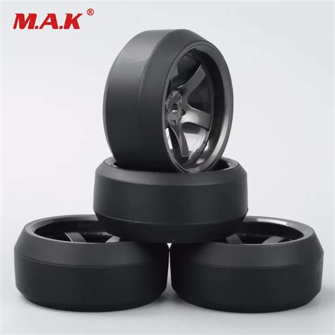 Pcs Set Rc Accessory Mm Hex Degree Drift Tires Wheel Rim