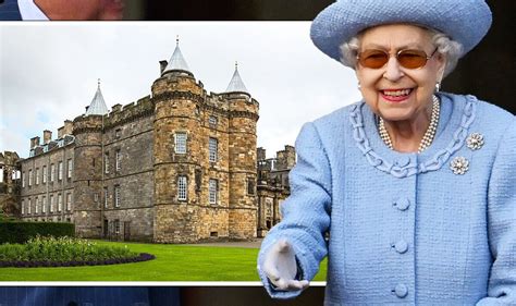 Queen Elizabeth Ii Inside Hrhs Scottish Residence Holyroodhouse