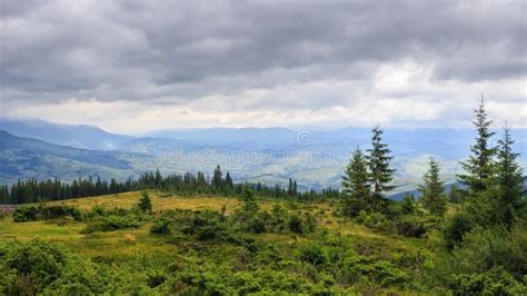 Cloudy Summer Carpathian Mountains Landscape Chornogora Ridge Ukraine