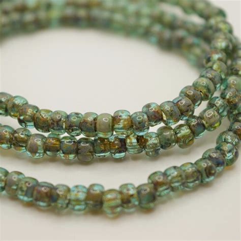 Picasso Turquoise Boho Style Seed Bead Stretch Layering Etsy