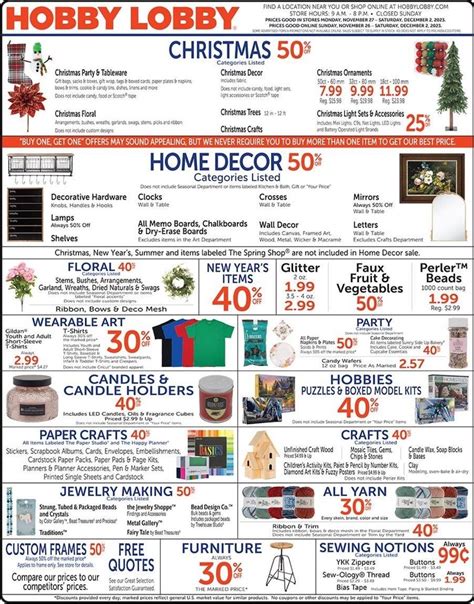 Hobby Lobby Weekly Ad Nov 26 Dec 2 2023 WeeklyAds2