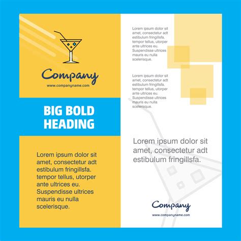 Drink Company Brochure Title Page Design Company Profile Annual Report