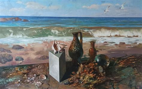 Anatoly Tarabanov Seaside Realism Original Oil Painting Ready To