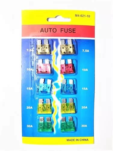 Kit Fusibles Ficha Blister 10 Unidades Surtido Automotor