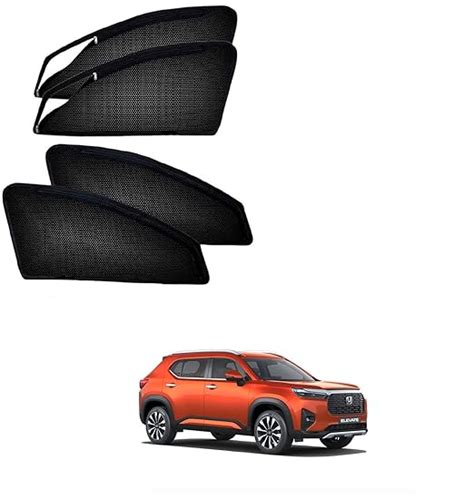 Kozdiko Zipper Magnetic Car Sunshades Curtain Set Of Pcs Black Color