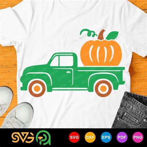 Pumpkin Truck Svg Fall Truck Svg Vintage Truck Svg Dxf Eps Png