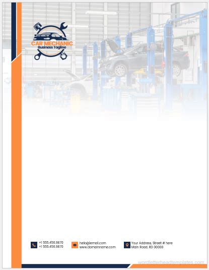 5 Auto Workshop Or Car Mechanic Letterhead Templates Edit